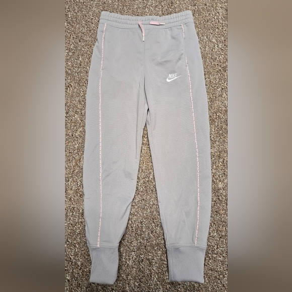 Nike Sportswear Girls Lifestyle  Grey/Pink pants - Picture 1 of 5